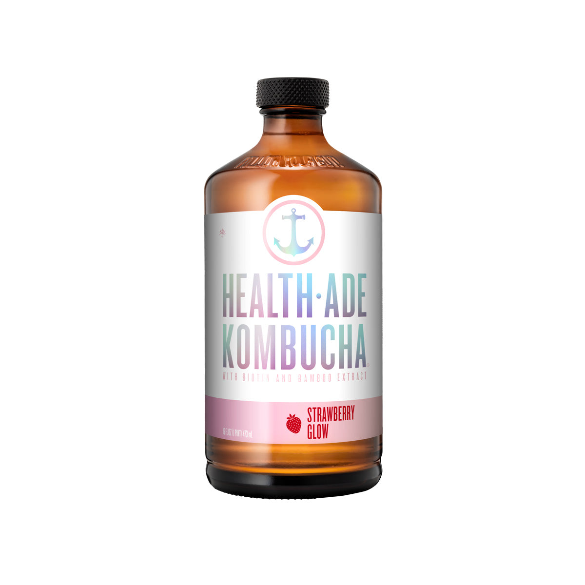 Wholesale Health-Ade Organic Strawberry Glow Kombucha 16 OZ-12ct Case Bulk