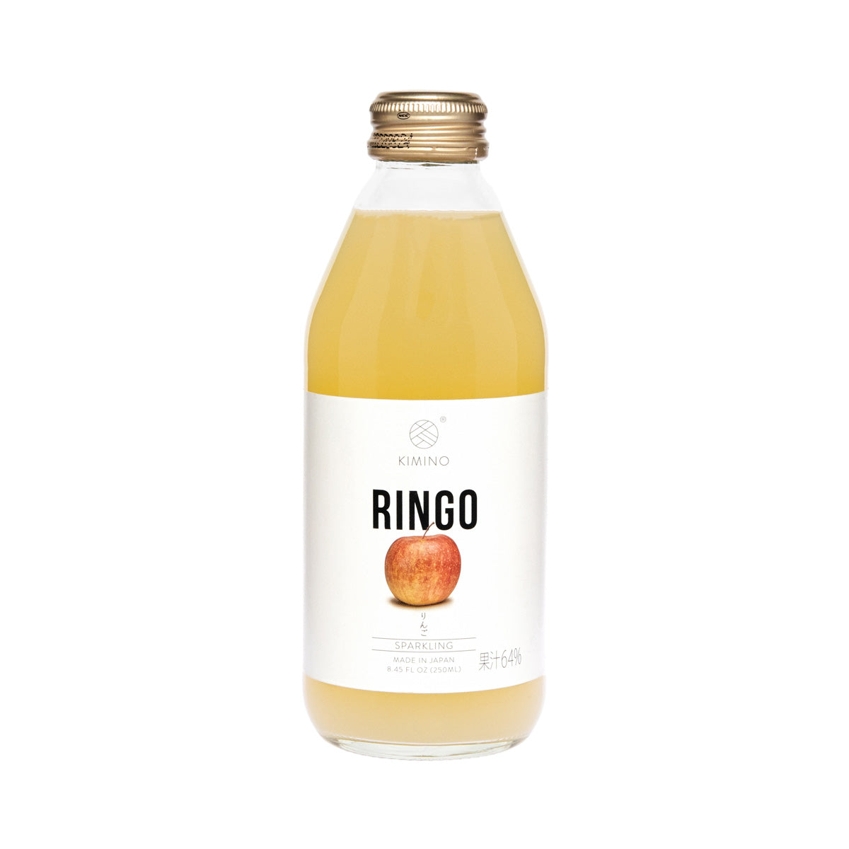 Kimino Sparkling Ringo Juice 8.45 Oz Bottle