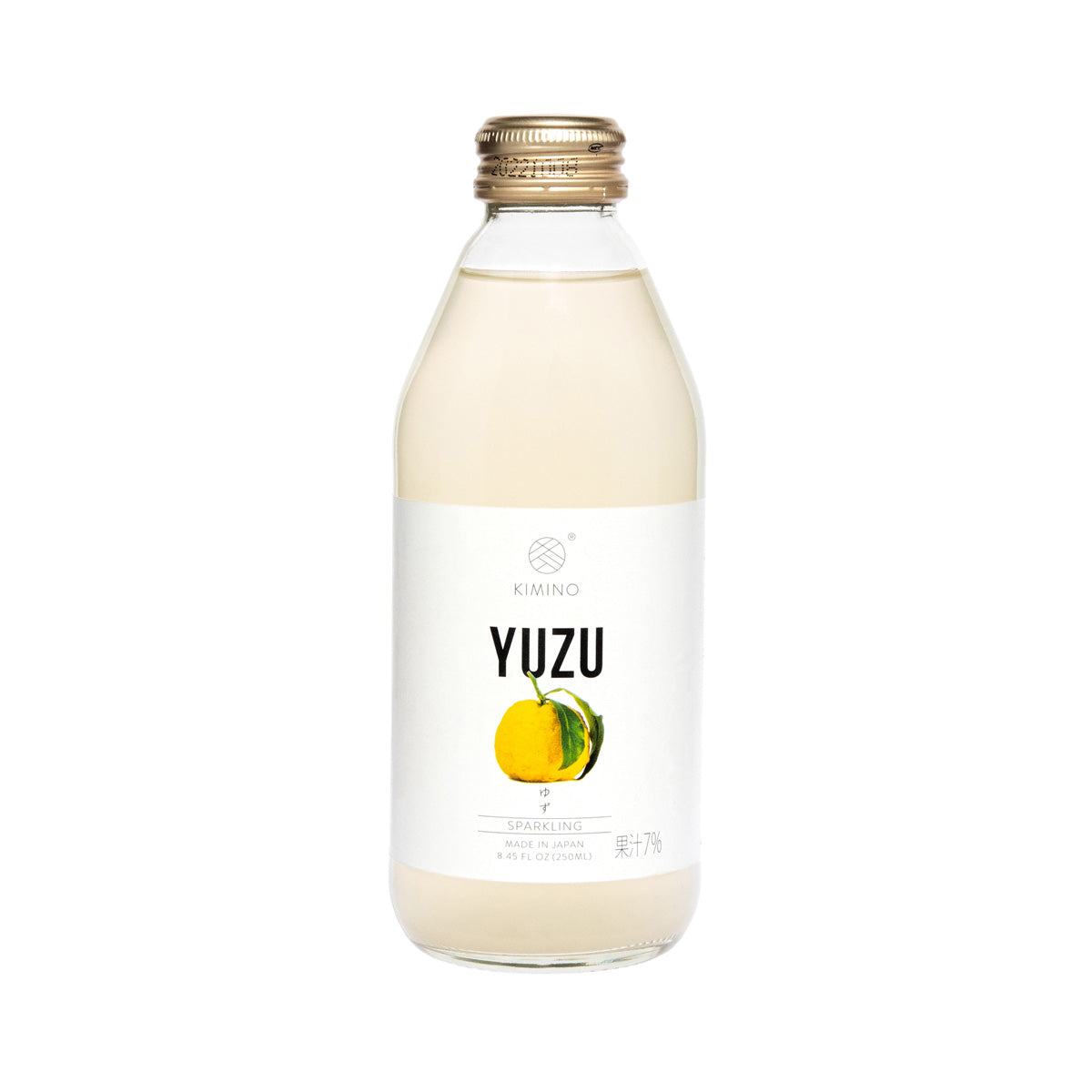 Kimino Sparkling Yuzu Juice 8.45 Oz Bottle