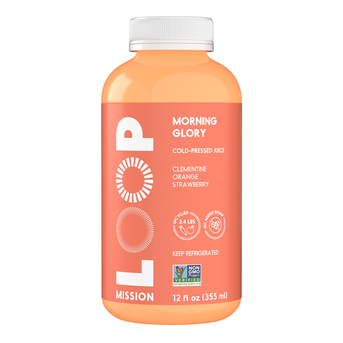 Wholesale Loop Mission Morning Glory Cold-Pressed Juice 12oz Bottle- Bulk
