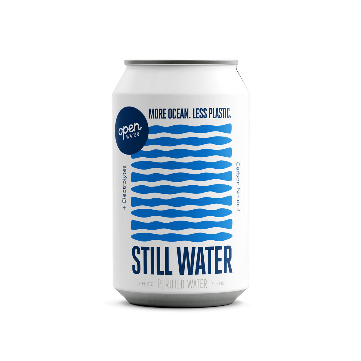 Wholesale Open Water Aluminum Can Still Water with Electrolytes 12 OZ-3 Pack Bulk