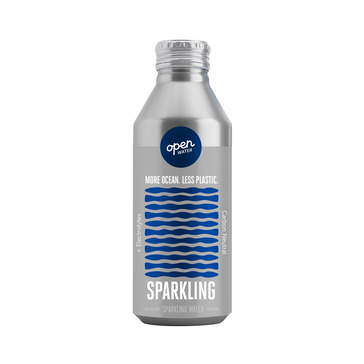 Open Water Aluminum Bottle Sparkling Water with Electrolytes 16 OZ