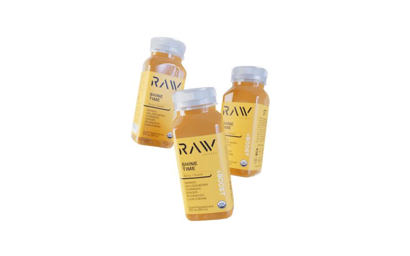 Wholesale Raw Juicery Shine Time Boost Shot 2 Oz Bottle-24ct Case Bulk