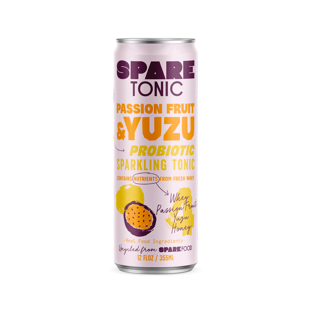 The Spare Food Company Passion Fruit & Yuzu Tonic Soda 12 OZ