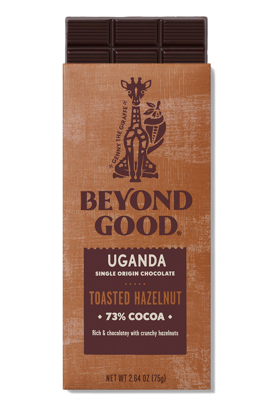 Beyond Good 73% Chocolate With Toasted Hazelnut 2.64 Oz Bar