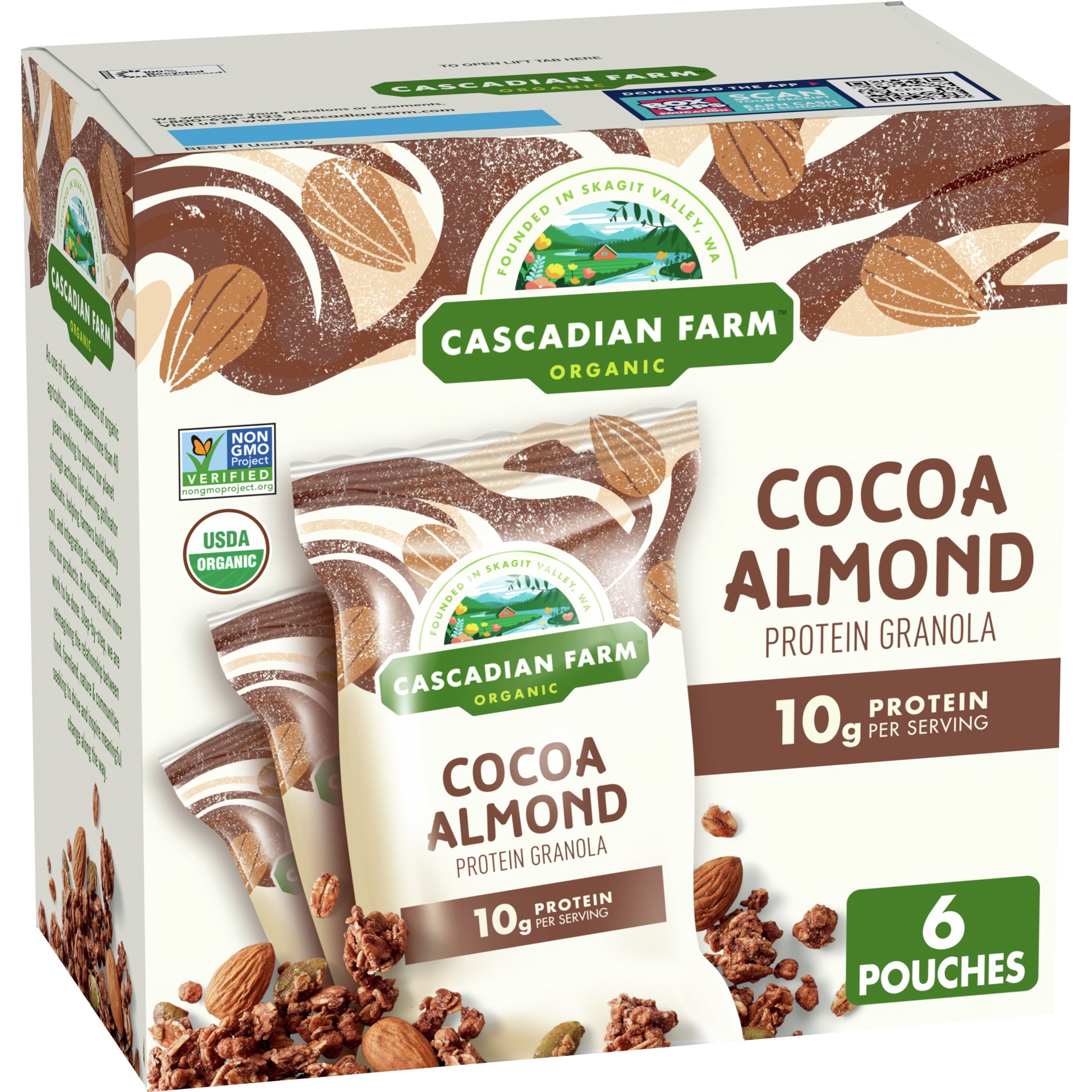 Cascadian Farm Organic Cocoa Almond Protein Granola 2.5 Oz Pouch