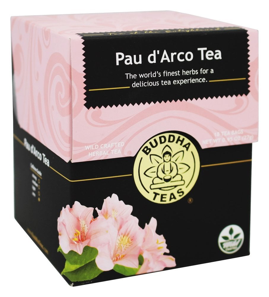 Buddha Teas Organic Pau d'Arco Tea 18 Tea Bags Box