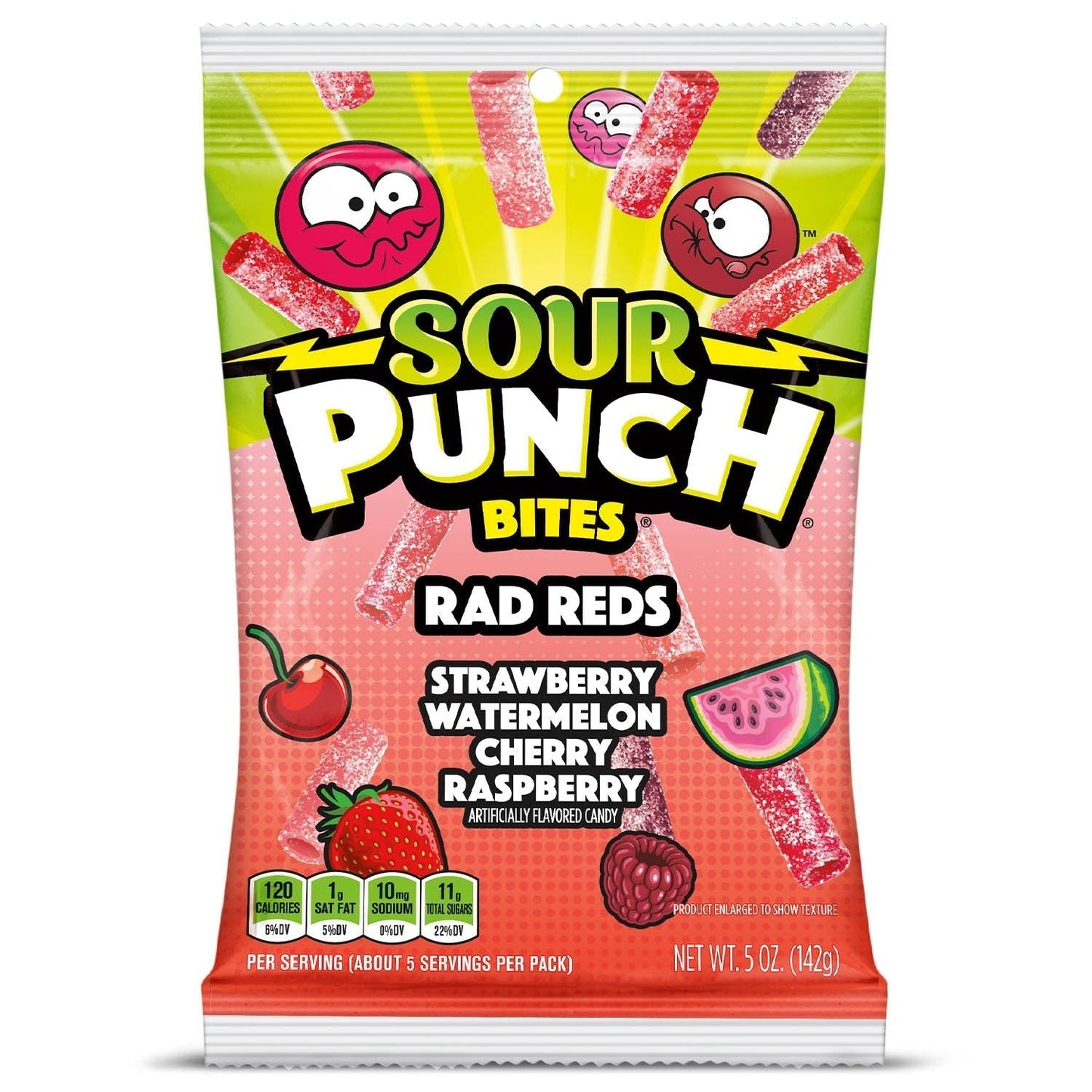 Wholesale Sour Punch Bites® Rad Red Candy Flavors 5 oz Hanging Bag- Bulk