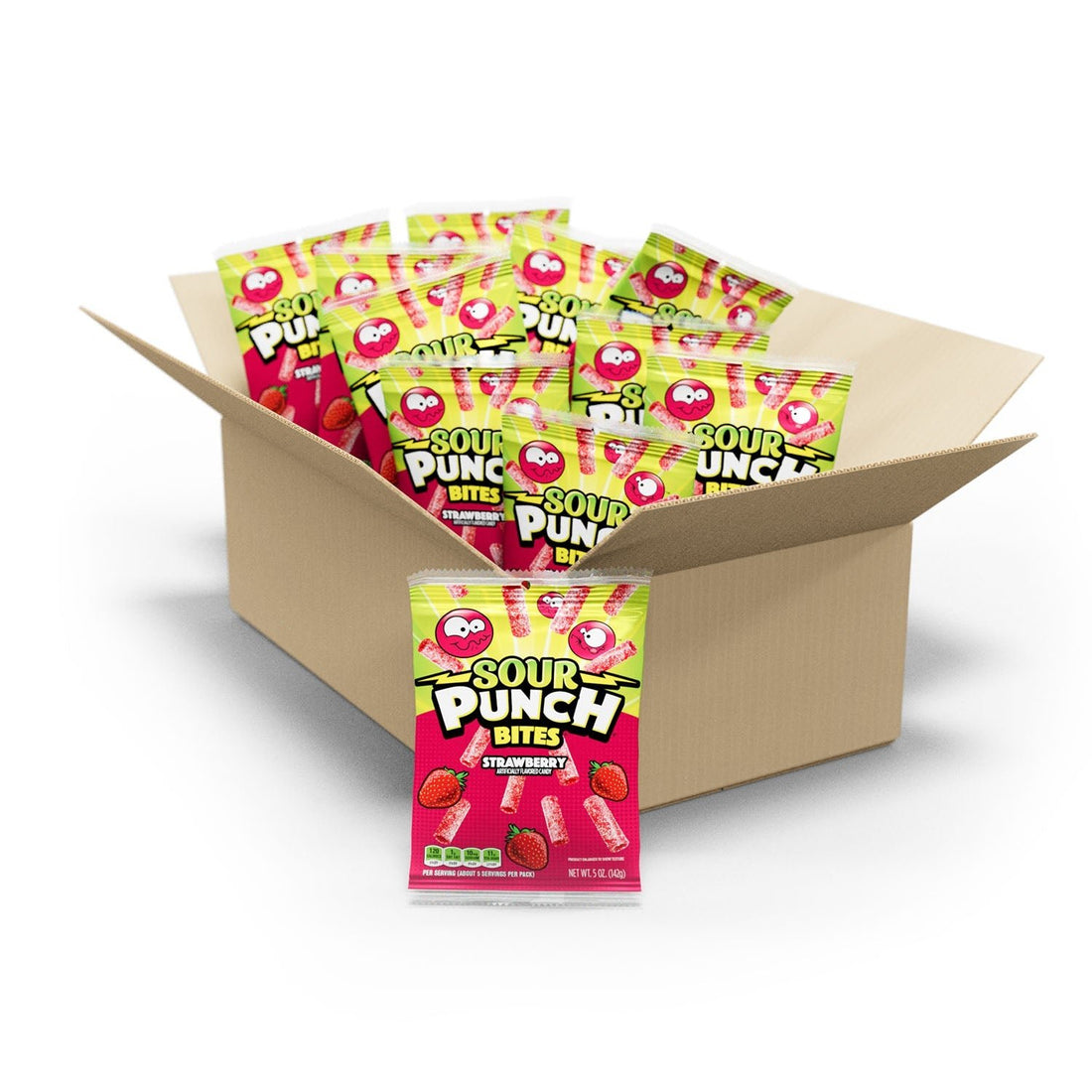 Sour Punch Bites Sour Strawberry Candy 5 Oz