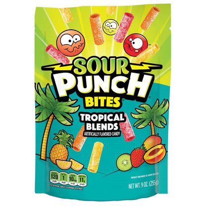 Wholesale Sour Punch Bites® Tropical Blends Standup Bag 9oz- Bulk