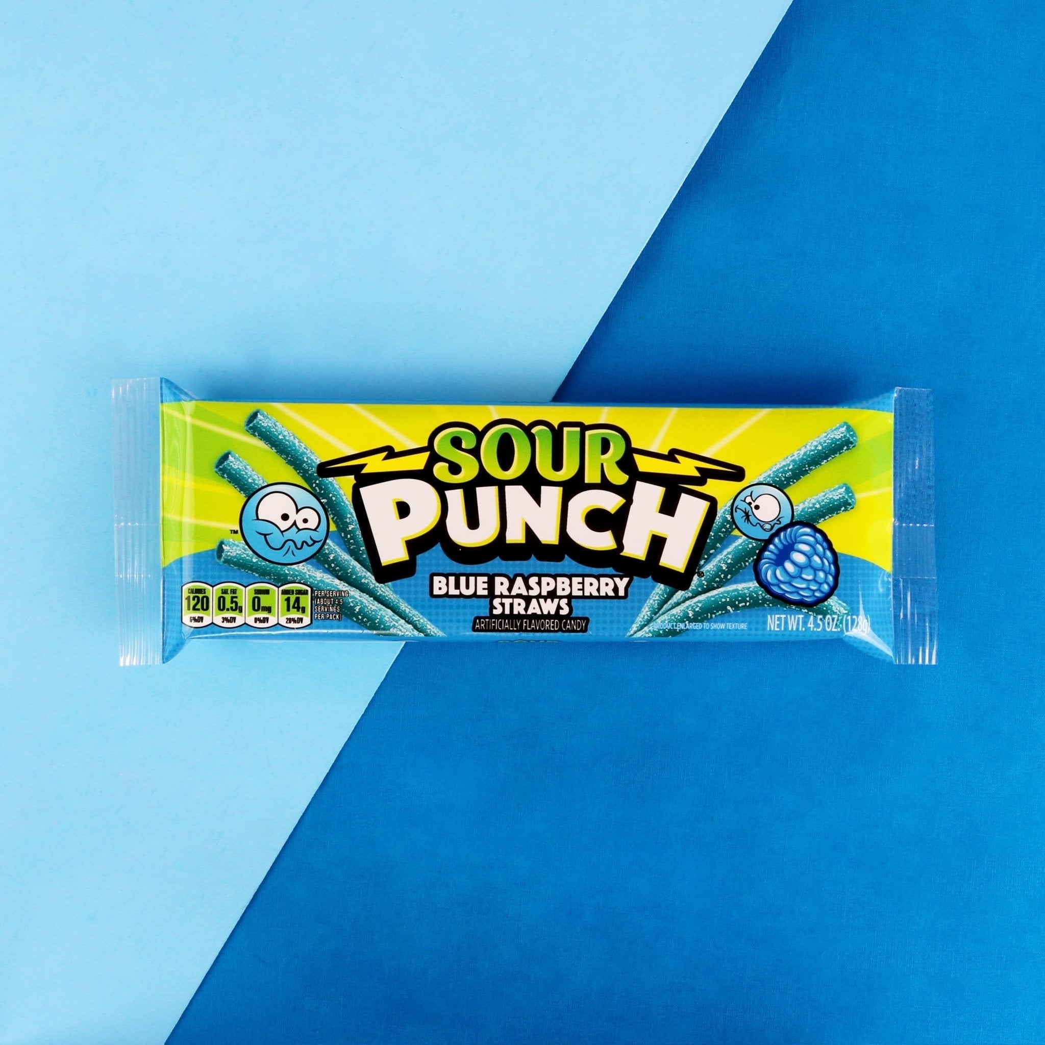 Sour Punch Blue Raspberry Straws 4.5 oz