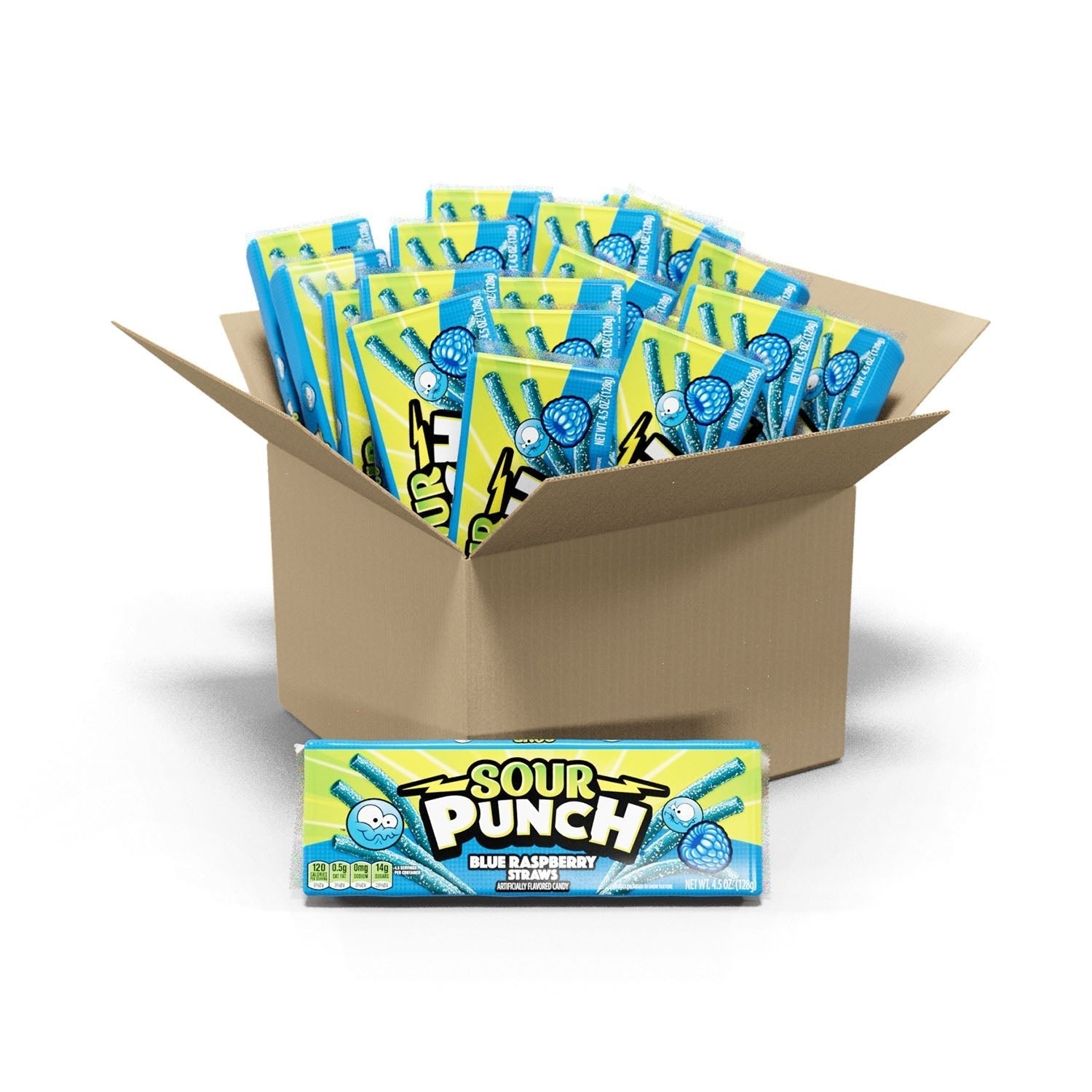 Sour Punch Blue Raspberry Straws 4.5 oz