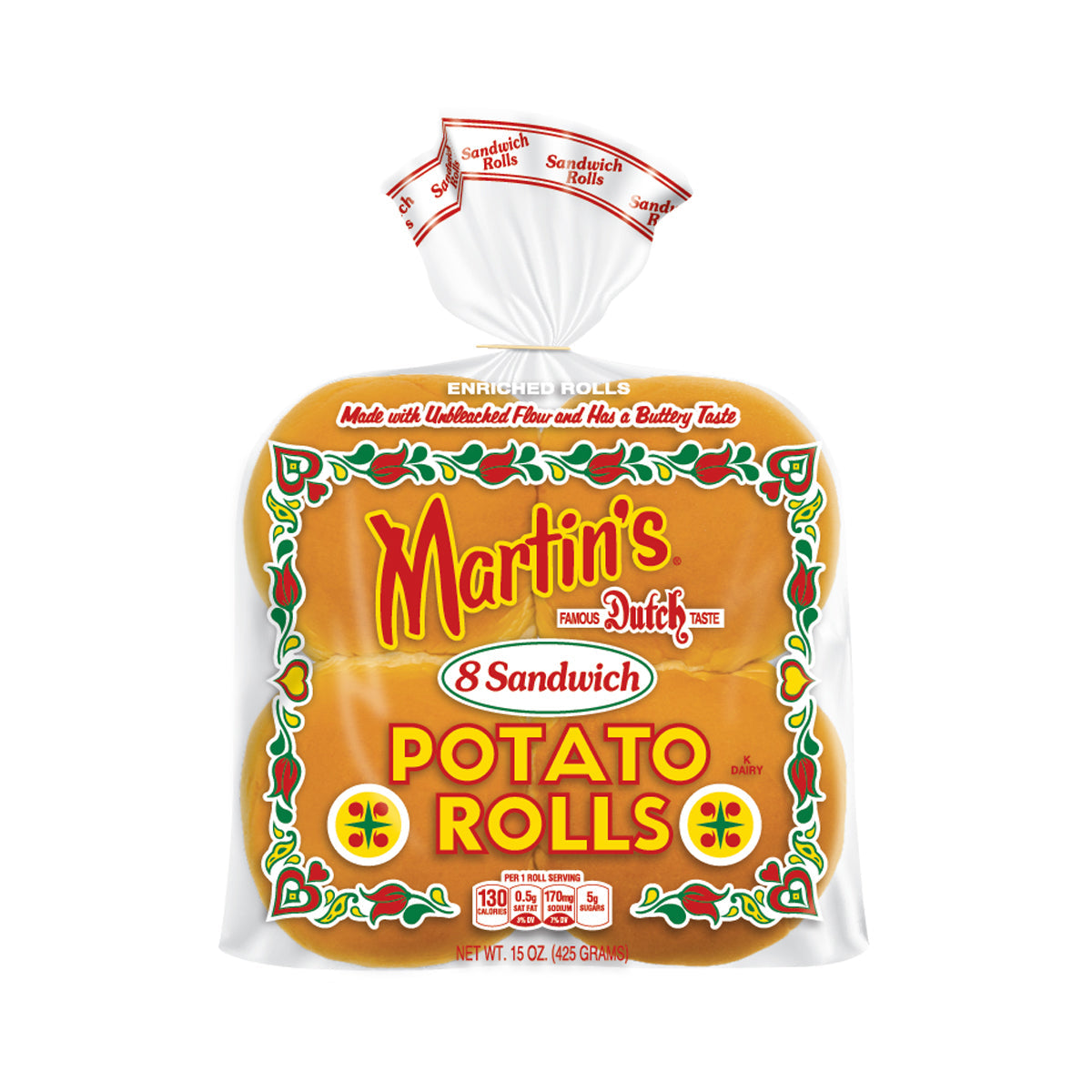 Martin'S Sandwich Potato Rolls 8 CT