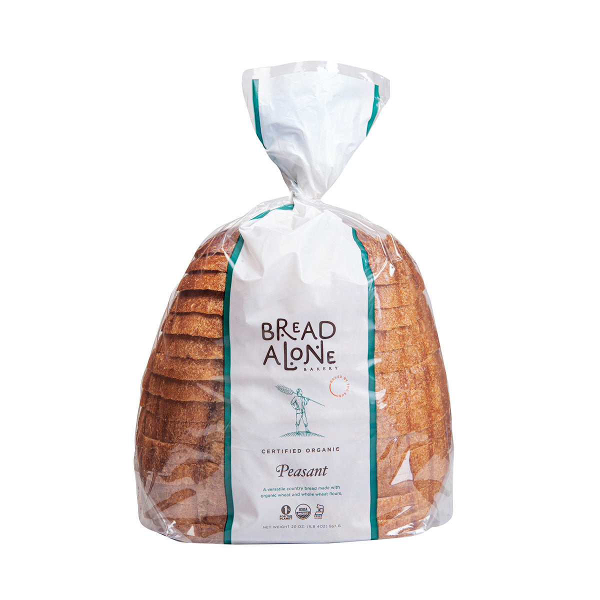 Bread Alone Organic Sliced Peasant Torpedo Bread 20 OZ