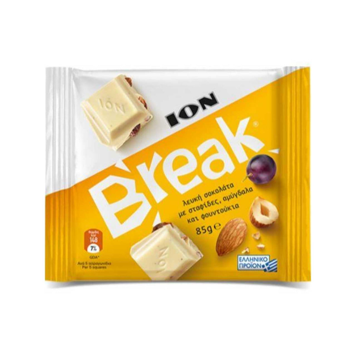 Ion Break White Chocolate w/nuts & raisins 85g