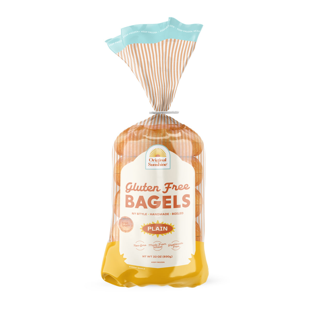 Wholesale Original Sunshine Gluten Free Plain Bagels 6 CT-4ct Case Bulk