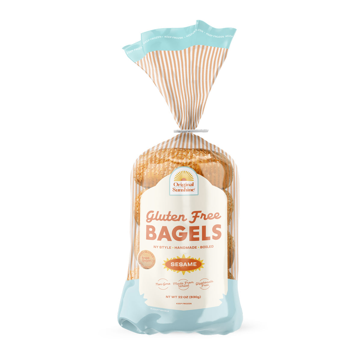 Wholesale Original Sunshine Gluten Free Sesame Bagels 6 CT-4ct Case Bulk