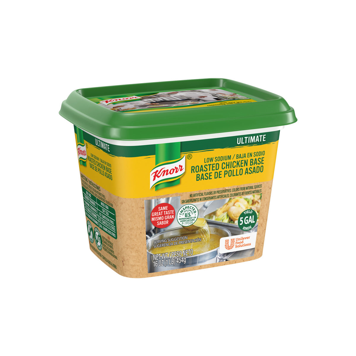 Wholesale Knorr Low Sodium Roasted Chicken Base 1 LB- Bulk