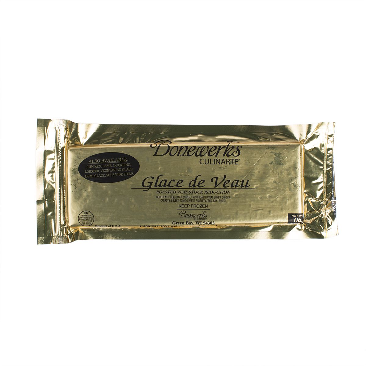 Wholesale Bonewerks Veal Demi Glace De Veau 1 lb Bag- Bulk