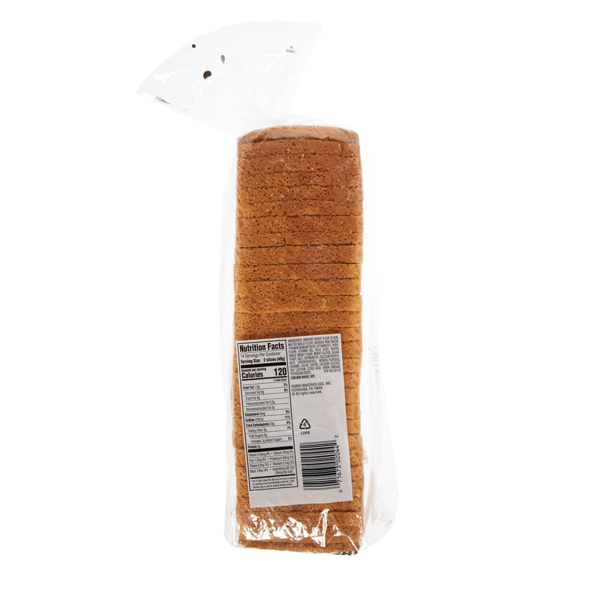 Wholesale Rockland Bakery Sliced Whole Wheat Bread- Bulk