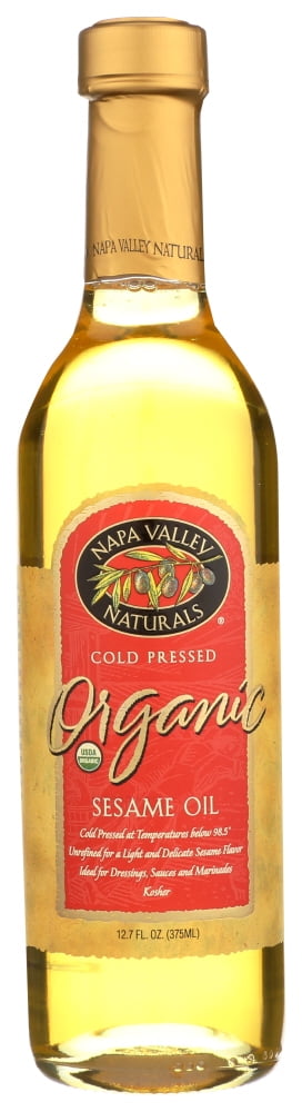 Napa Valley Naturals Cold Pressed Organic Sesame Seed Oil 12.7 oz Bottle
