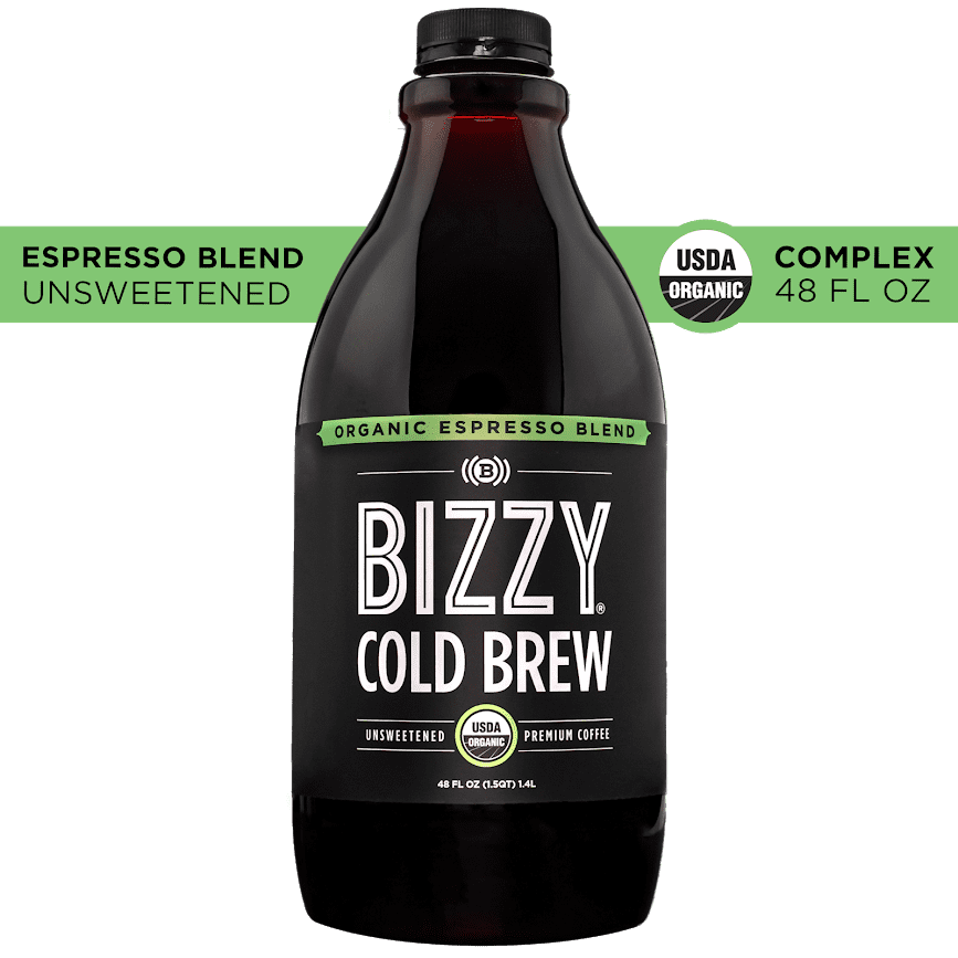 Organic Espresso Blend Unsweetened Cold Brew Coffee 48 oz Bottle