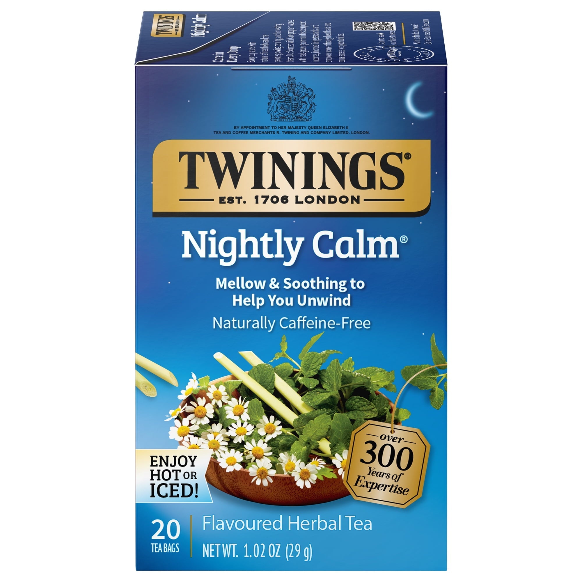 Twinings Nightly Calm Naturally Herbal Tea Bags 1.02 Oz