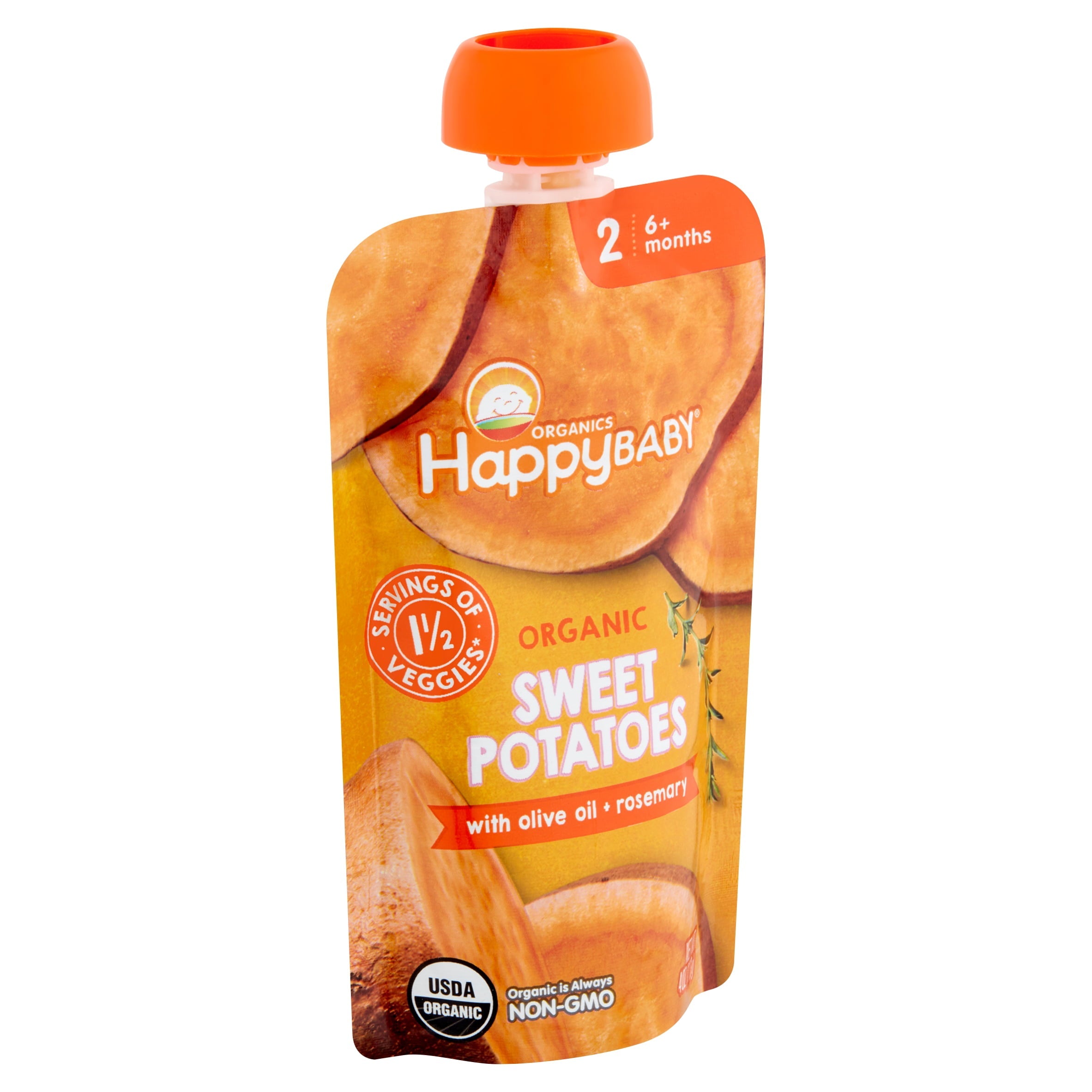 Happy Baby Organics Sweet Potatoes with Olive Oil Pouch 4oz