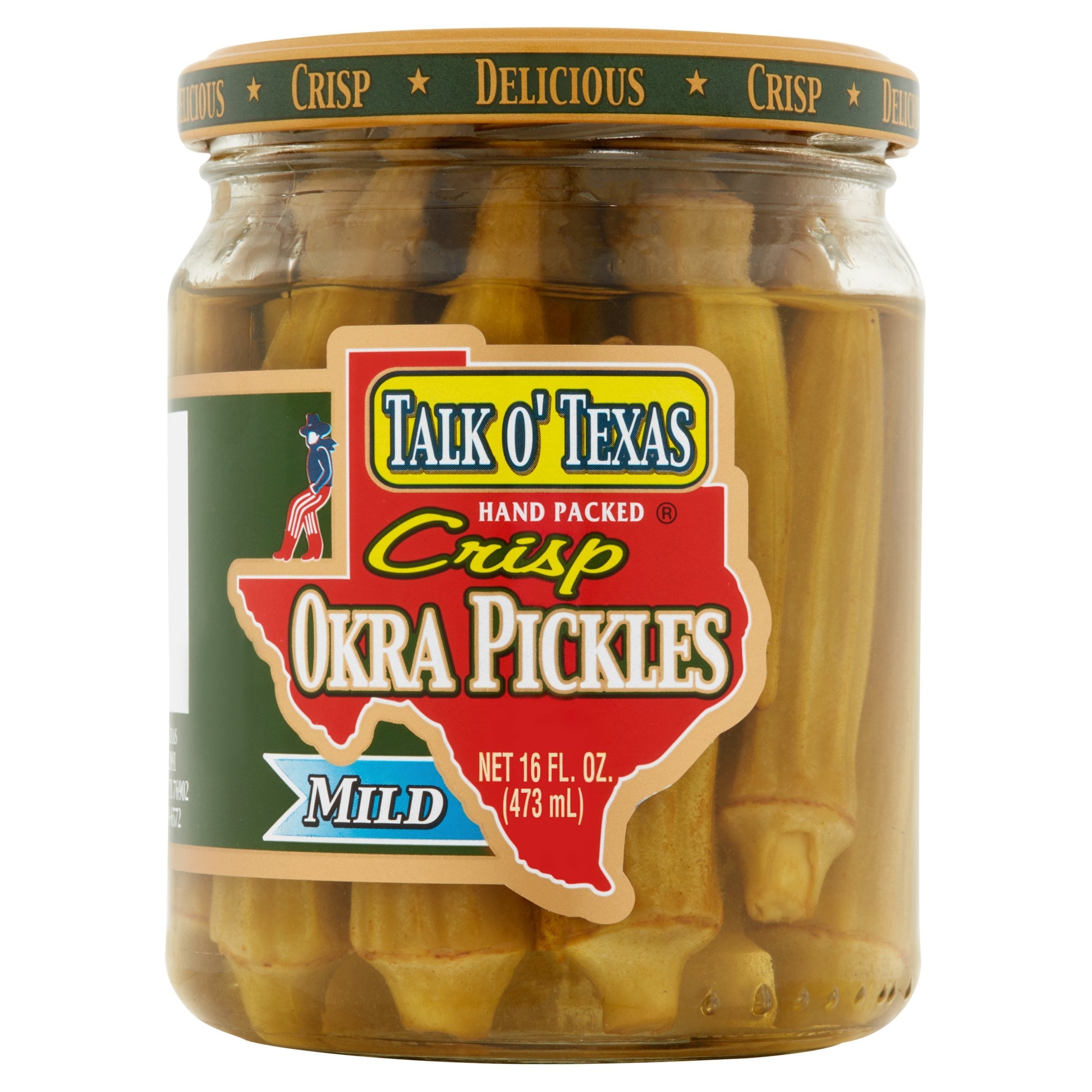Talk O' Texas Crisp Mild Okra Pickles 16 Oz