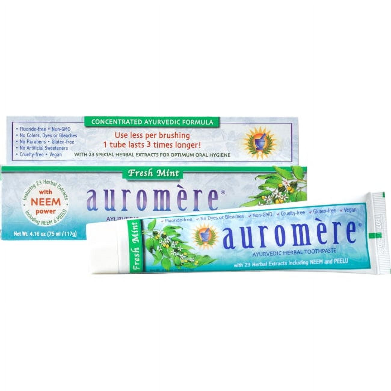Auromere Fresh Mint Toothpaste 4.16 oz Tube