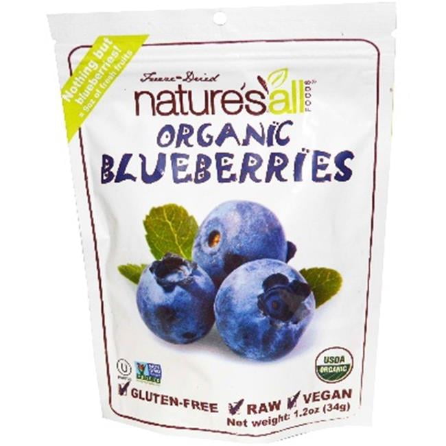 Nature's All Organic Freeze-Dried Blueberries 1.2 Oz Pouch