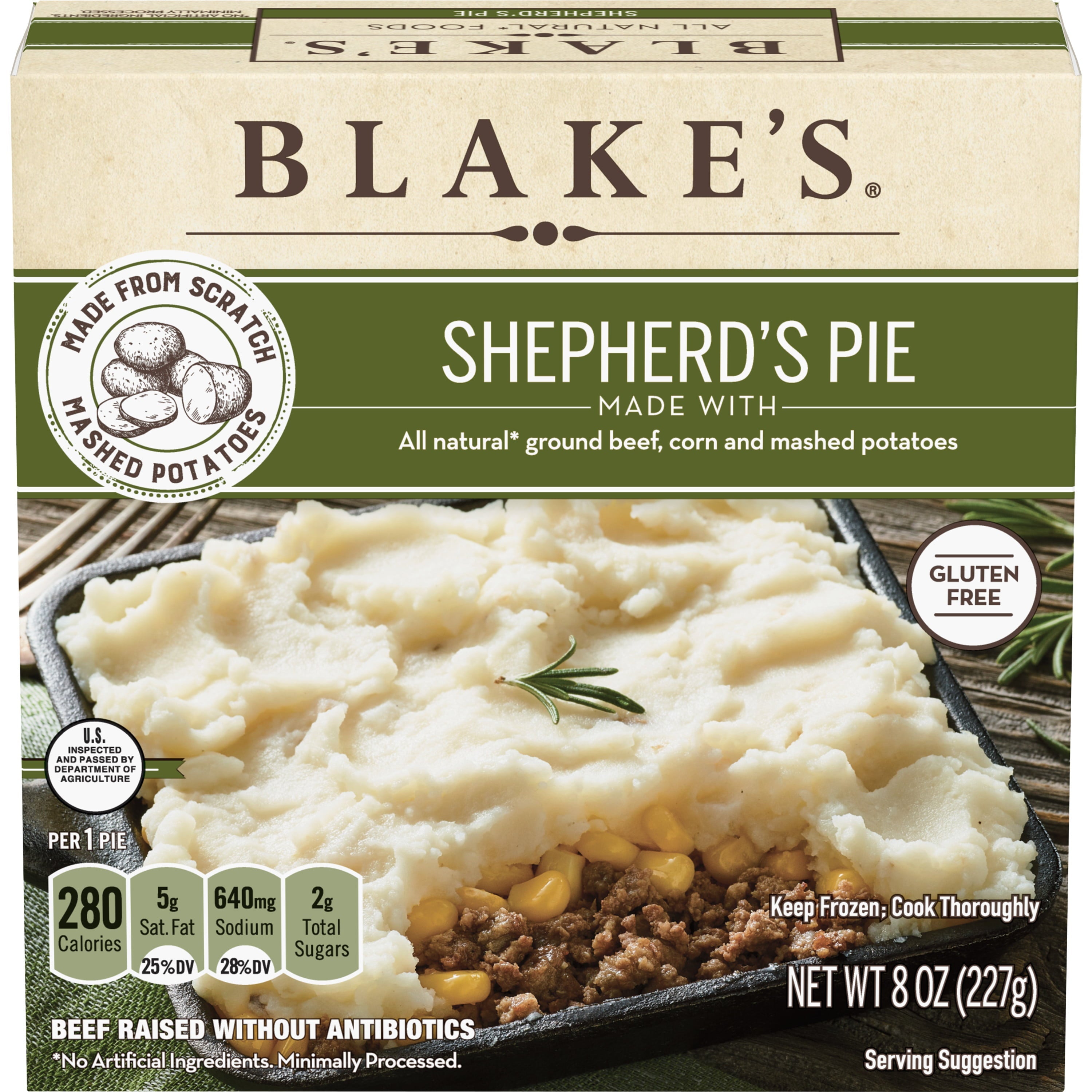 Blake's All Natural Frozen Shepherds Pie 8 oz Box