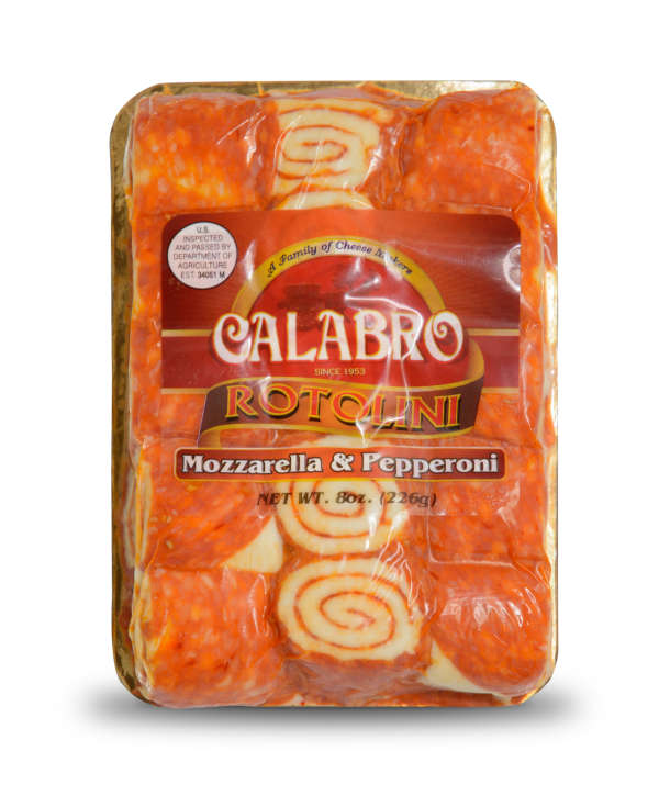 Wholesale Calabro Cheese Rotolini mozzarella Pepperoni 8 oz- Bulk
