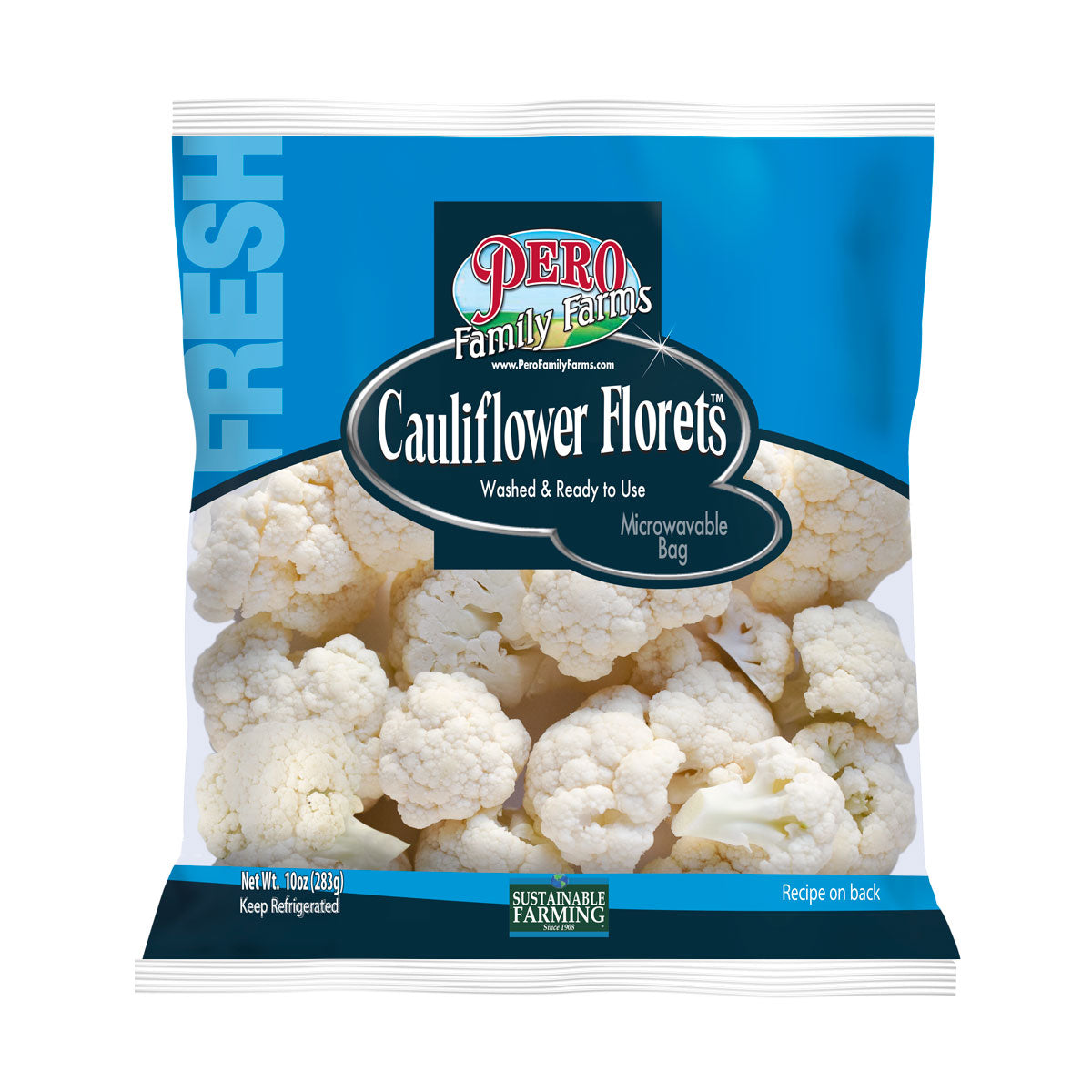Wholesale Pero Family Farms Cauliflower Florets 10 Oz bag- Bulk