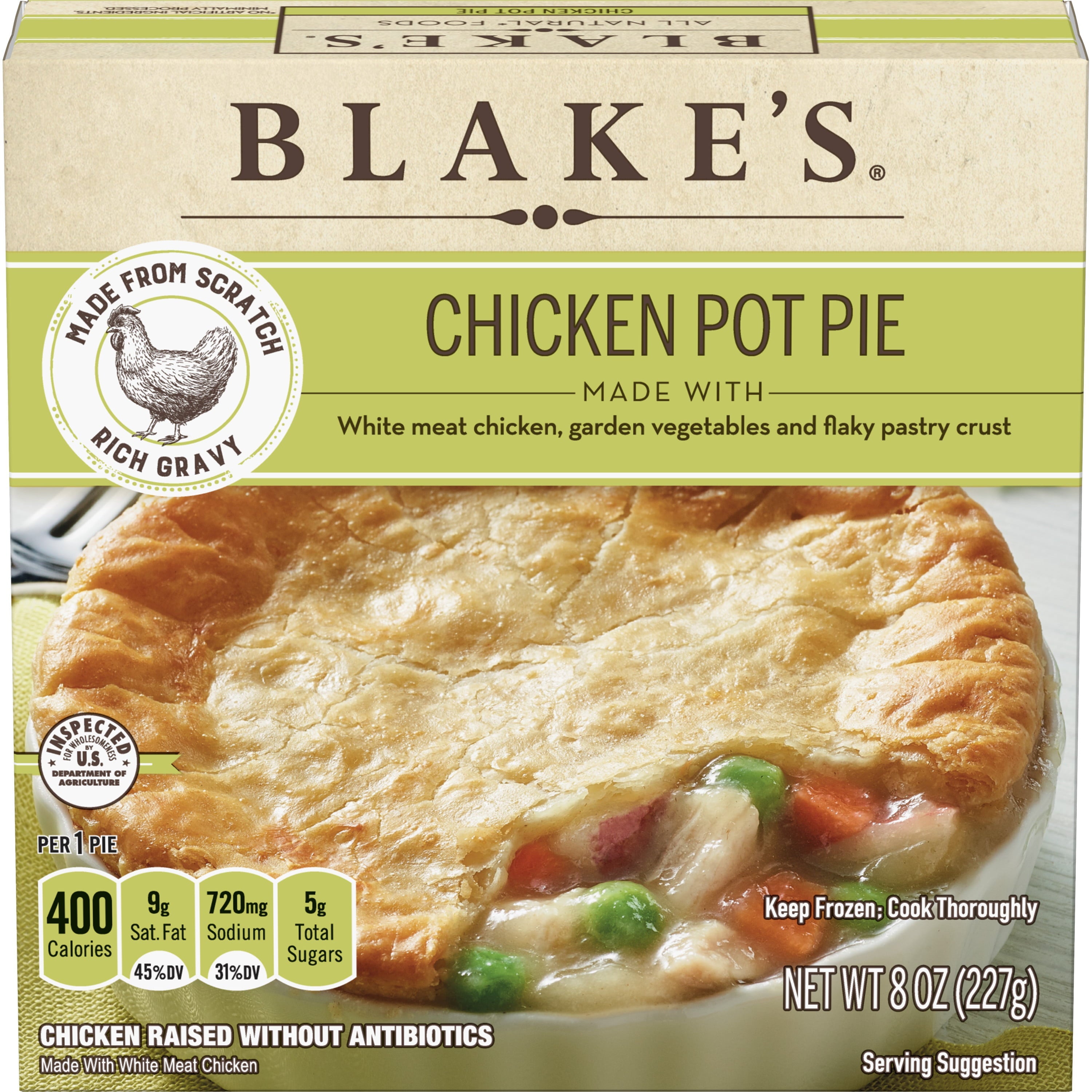 Blake's All Natural Frozen Chicken Pot Pie 8 oz Box