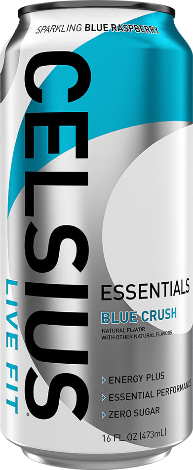 Wholesale Celsius 12/16 Oz Essentials Blue Crush-12 Ct Case Bulk