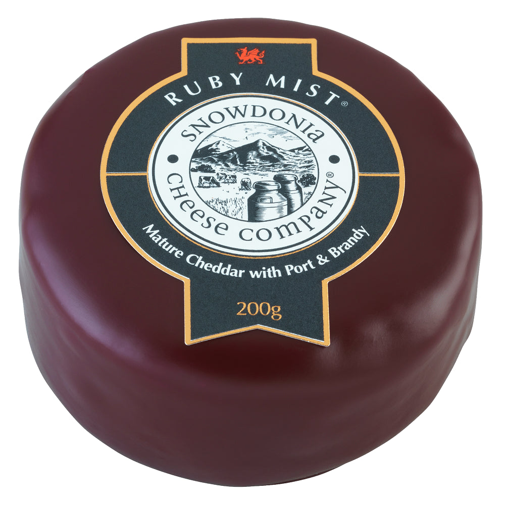 Wholesale Snowdonia Ruby Mist Port/ Brandy Cheddar Cheese 7 oz-6ct Case Bulk