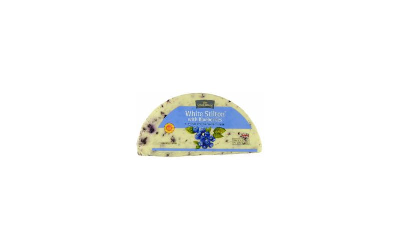 Wholesale Somerdale White Stilton with Blueberries Half Wheel-4.96 LB Bulk