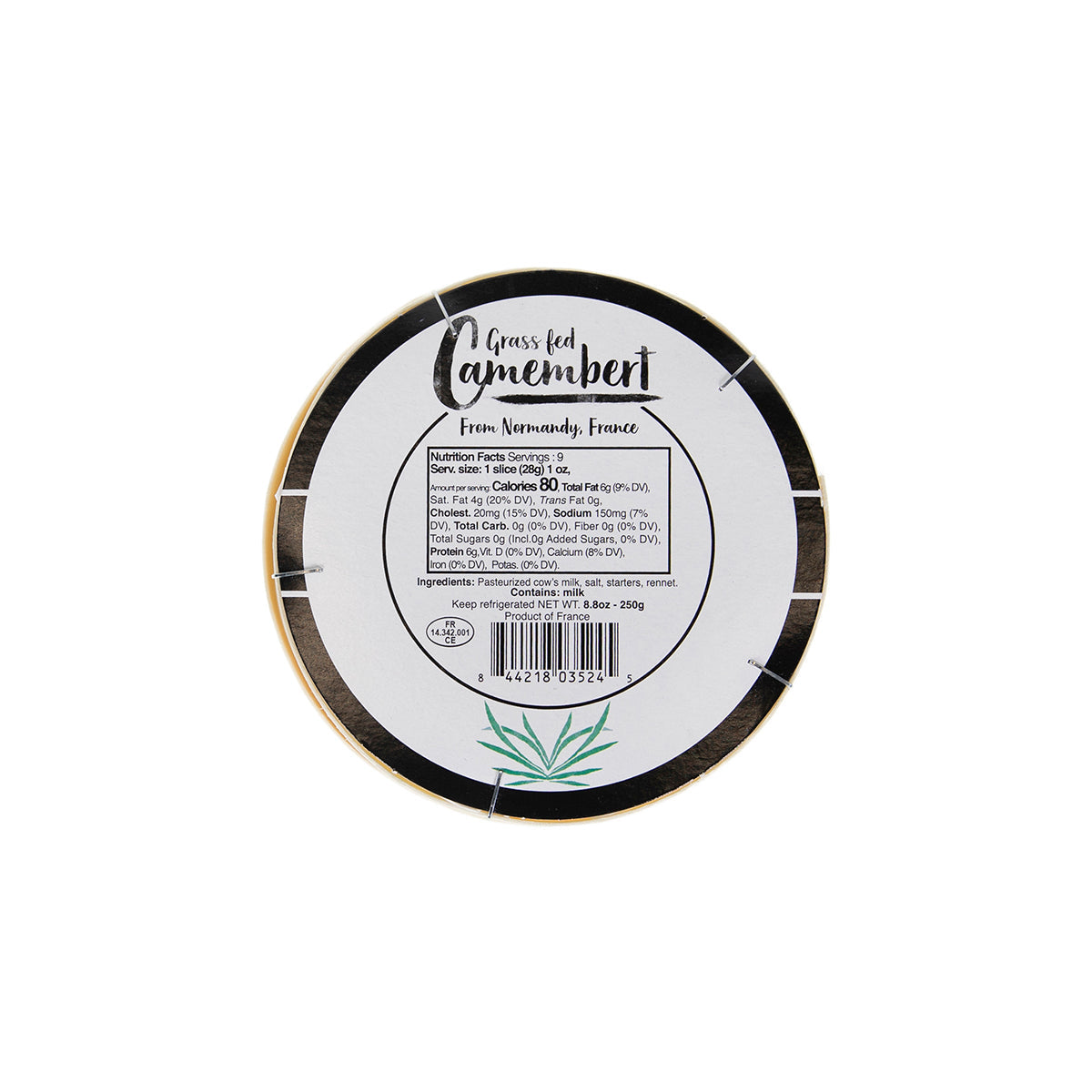 Wholesale BoxNCase Grass Fed Camembert Wheel- Bulk