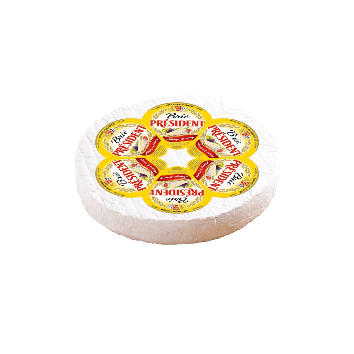 Wholesale Président Cheese Brie 2lb Wheel- Bulk