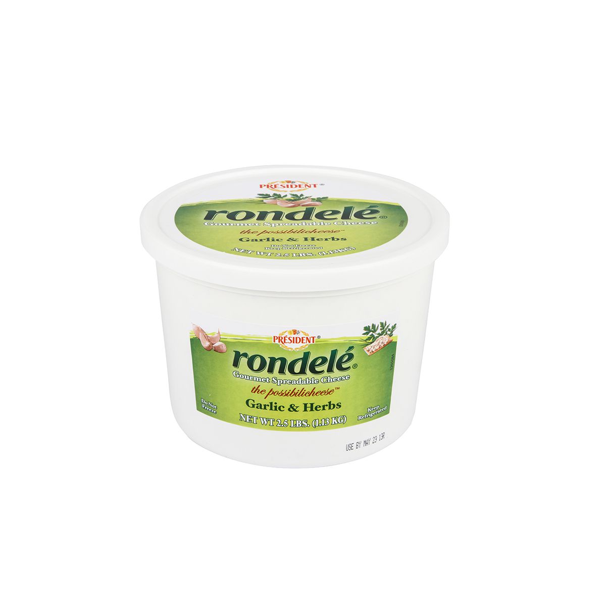 Wholesale Rondele Garlic & Herb Cheese Spread-2.5 LB Bulk