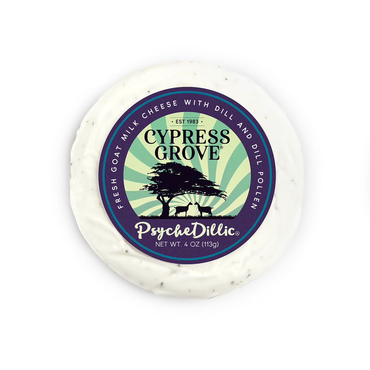 Cypress Grove PsycheDillic Chevre Cheese Disks 4oz Wheel