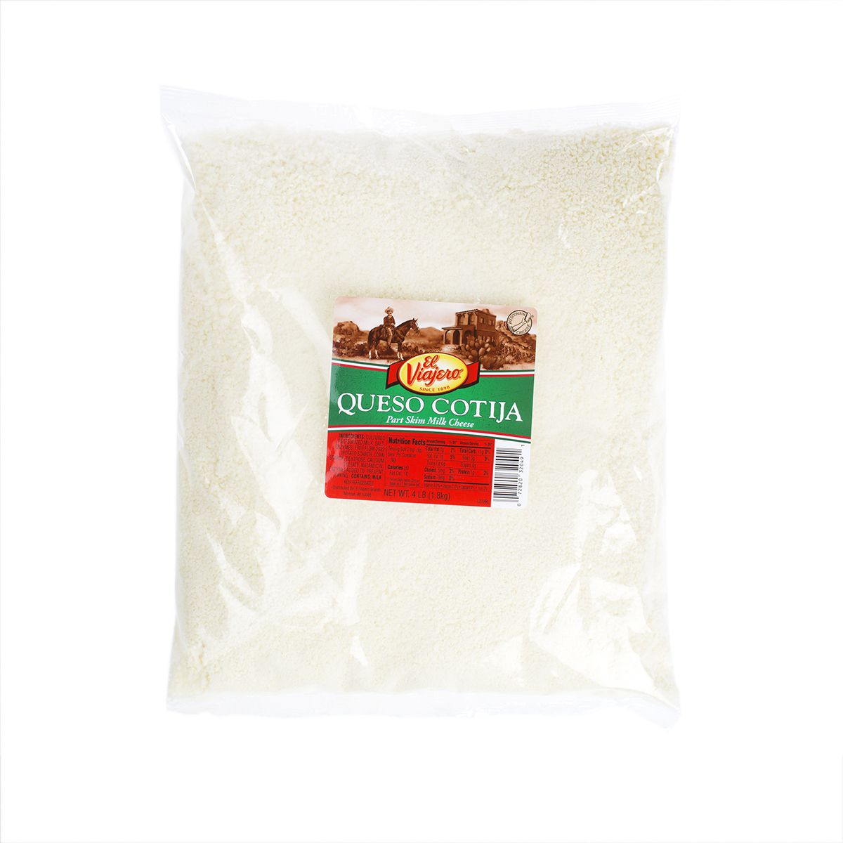 Wholesale El Viajero Grated Cotija Cheese- Bulk