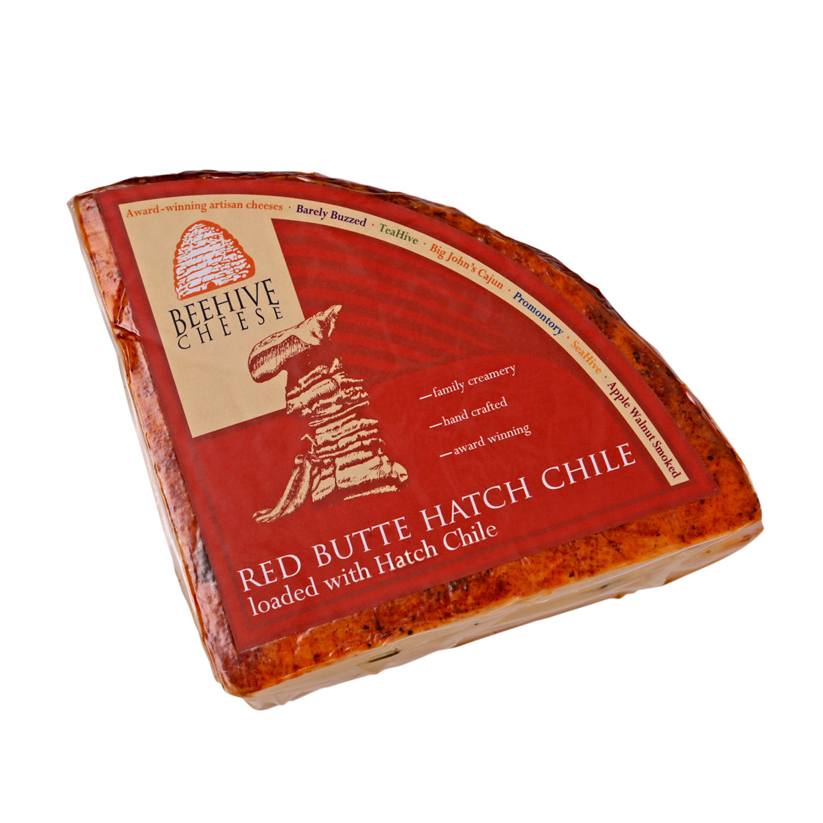 Wholesale Beehive Cheese Red Butte Hatch Chile Cheese-5 LB Bulk