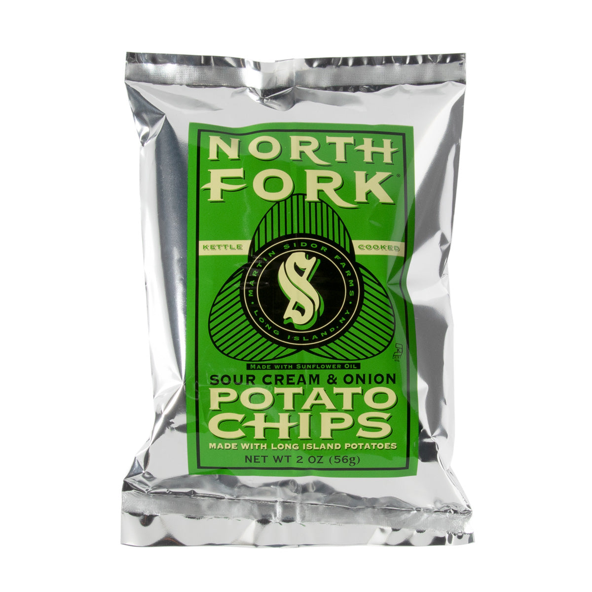 North Fork Potato Chips Sour Cream & Onion Potato Chips 2 OZ