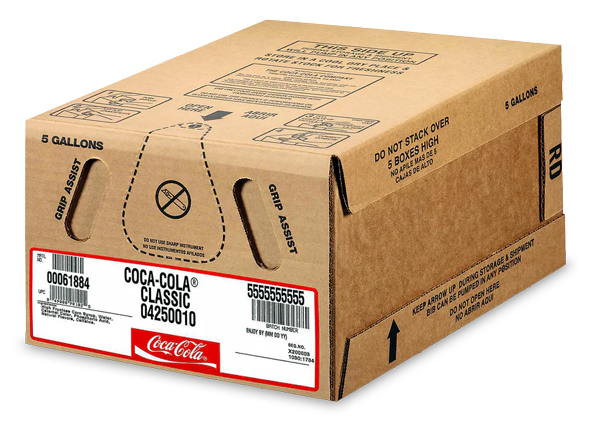 Coca Cola Bag-In-Box Cola Diet Syrup Soda 5 Gal Box
