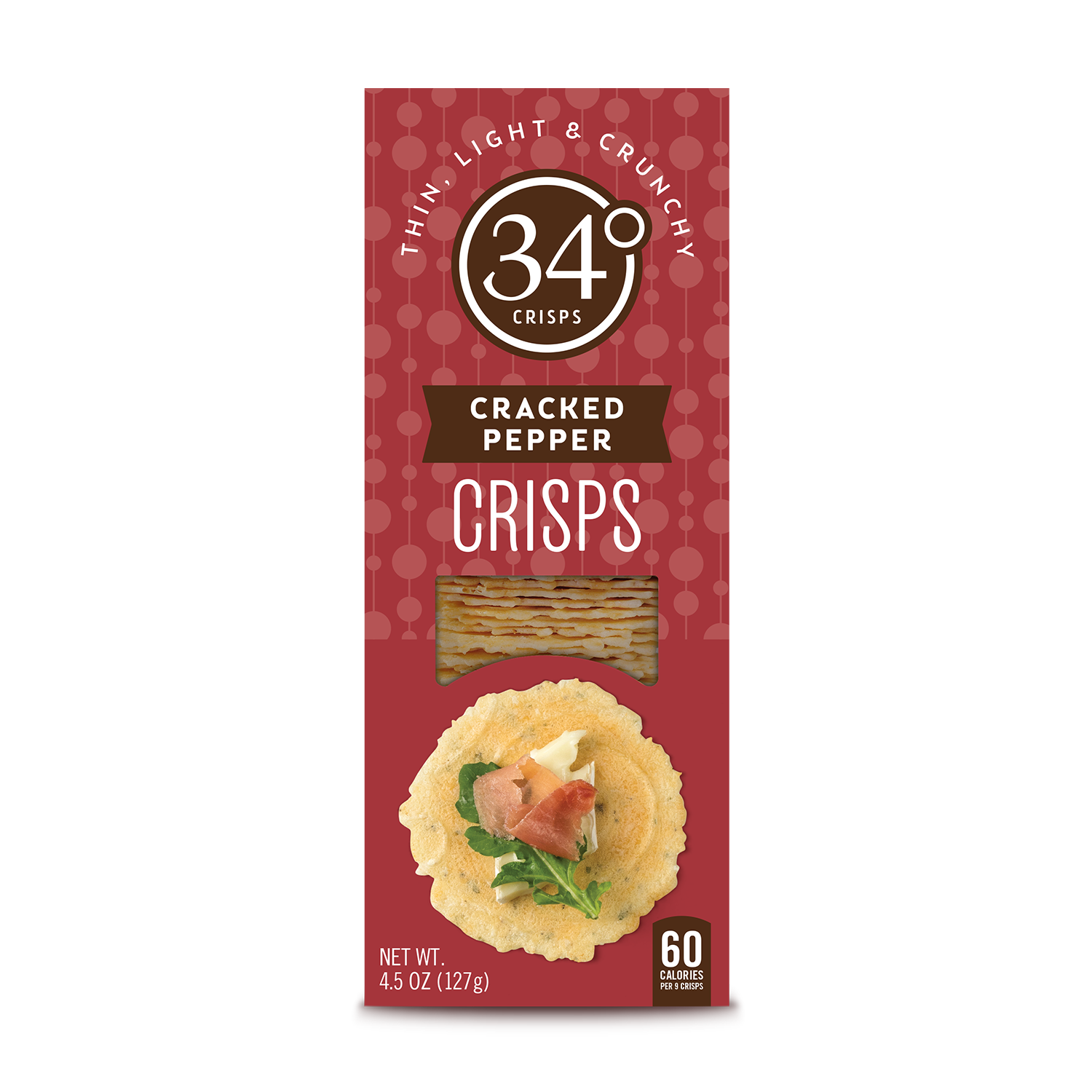 34 Degrees Cracked Pepper Crisps 4.5oz 12ct