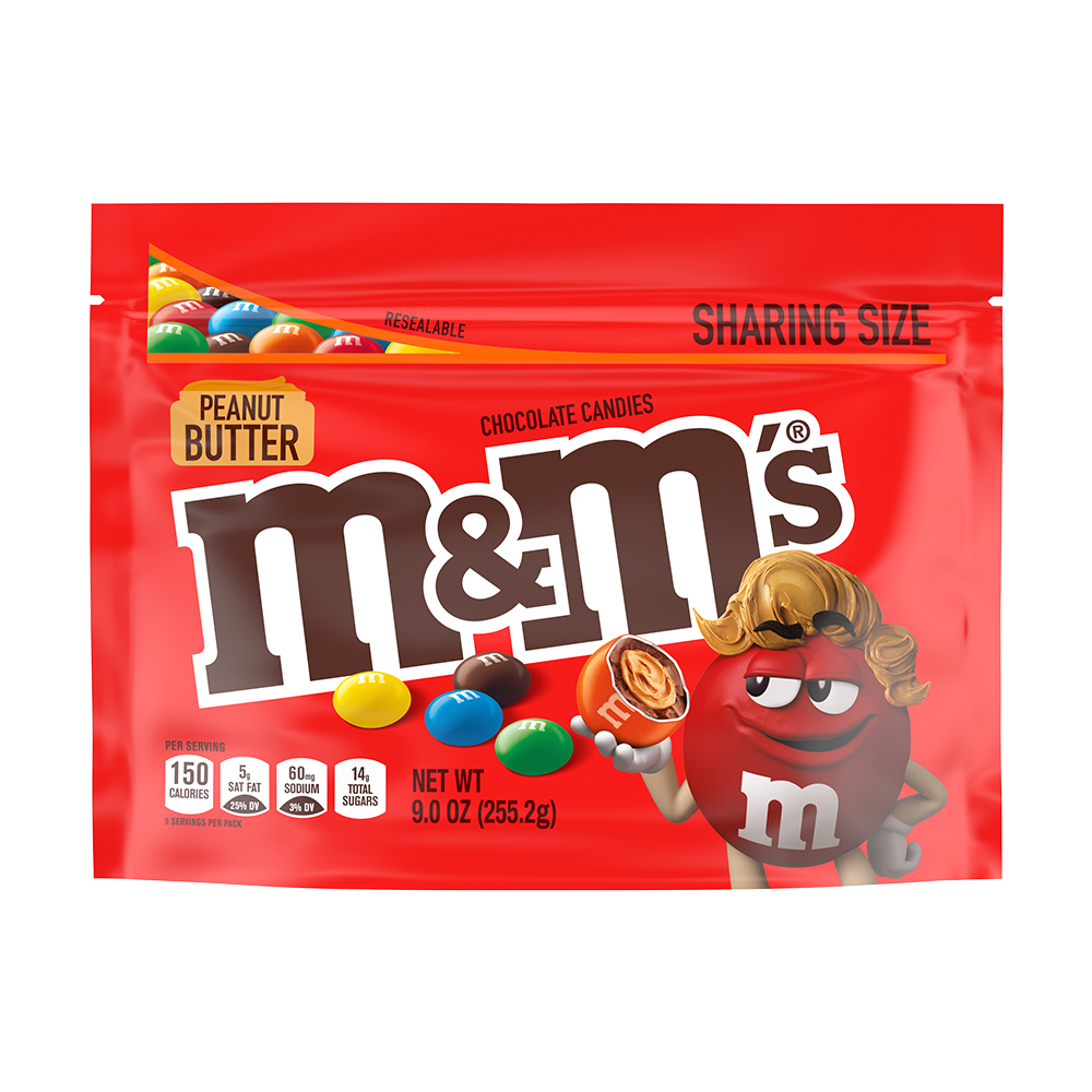 M&M's Peanut Butter Chocolate Candy 9 Oz Bag