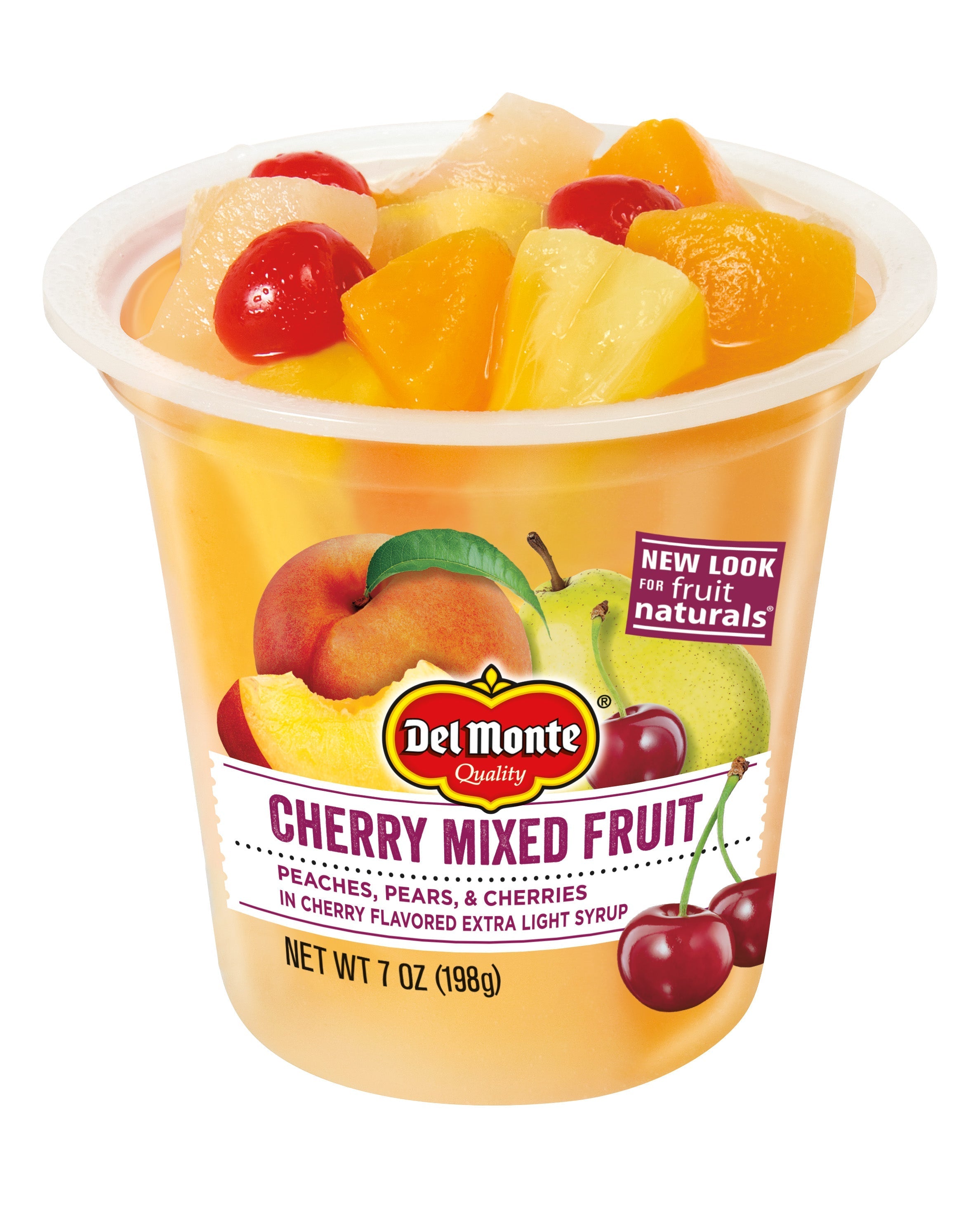 Del Monte Fruit Naturals Cherry Mixed Fruit in Extra Light Syrup 7 Oz Cup