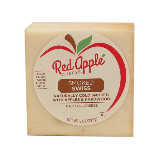 Wholesale Apple Smoked Swiss Cheese 8 oz-14ct Case Bulk